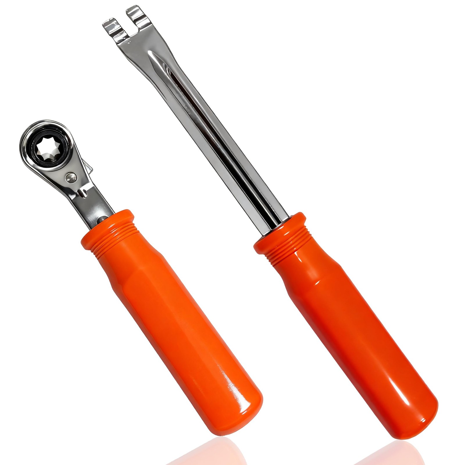 JAVENYIMAN 2Pcs/Set Automatic Slack Adjuster Release Tool Wrench Fork Orange 