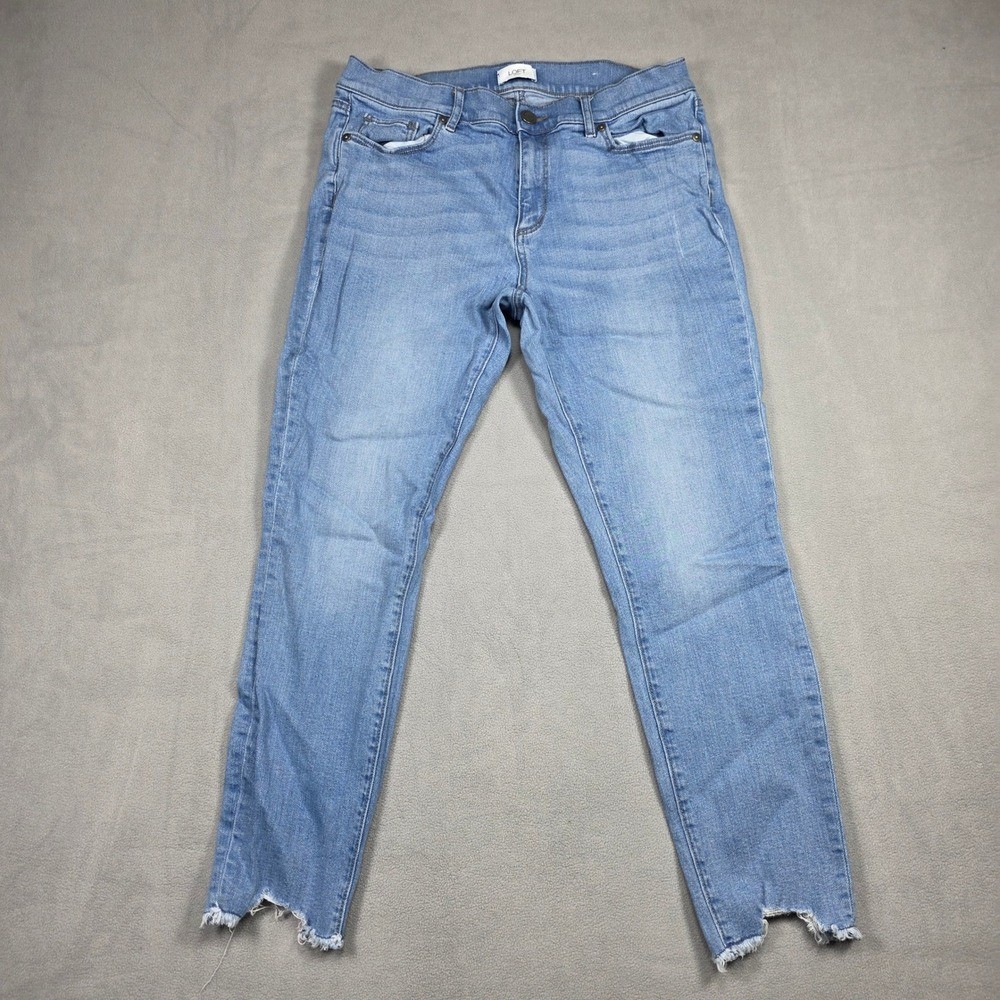 LOFT Outlet Jeans Women 28/6 Blue Skinny Mid Rise Light Wash