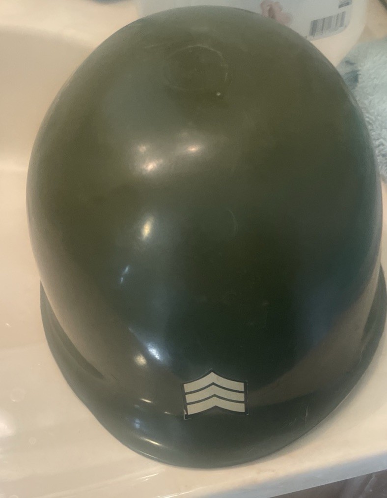 Vintage Child’s Army Helmet w/Sgt Stickers