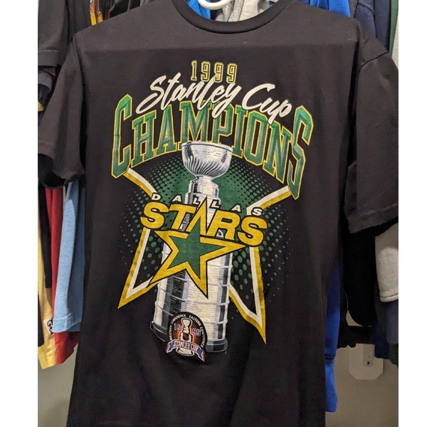 1999 Stanley Cup Dallas Stars Hockey Champions Rare T shirt Black tee HN5731