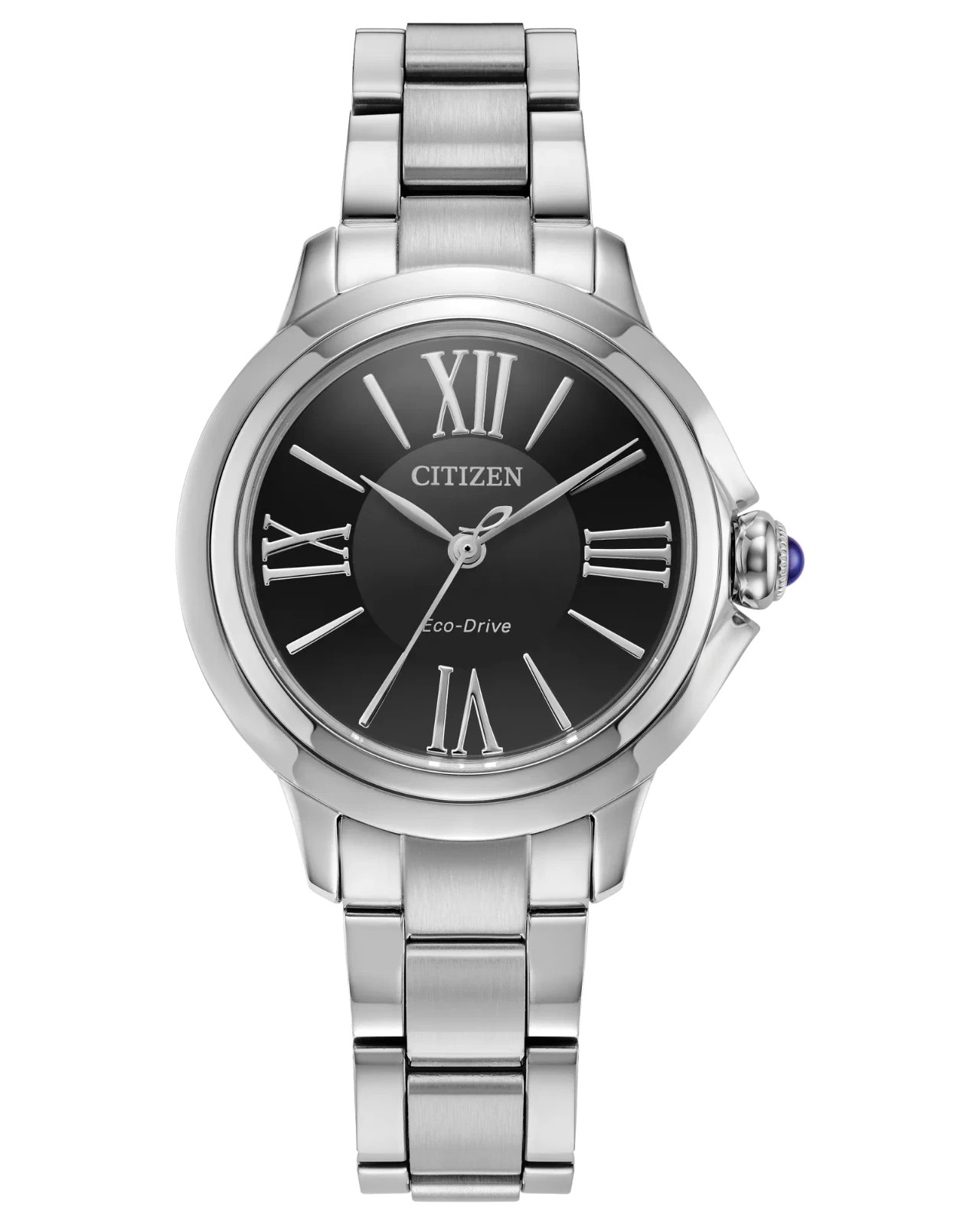 Citizen Ladies L Ceci Eco-Drive Black Dial Watch - EM1160-58E NEW