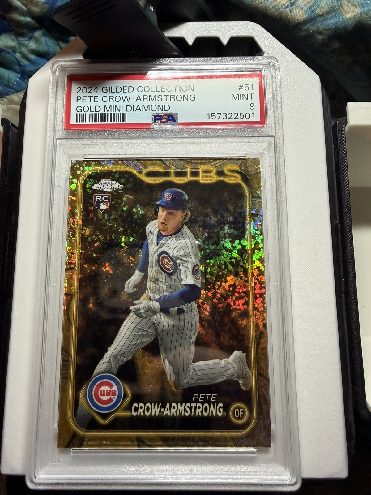 2024 Topps Gilded Collection Pete Crow-Armstrong Gold /50 PSA 9 Cubs RC