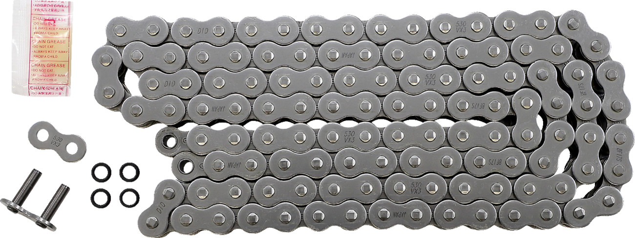 DID 530 VX3 Drive Chain 120 Links Natural M530VX3X120ZB X-Ring Universal