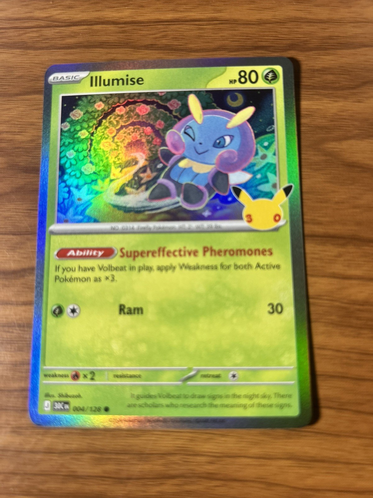 Nintendo Illumise 004/128 30th Celebration Holo Common 80 HP Basic ENG Nintendo Illumise 004/128 30th Celebration Holo Common 80 HP Basic ENG