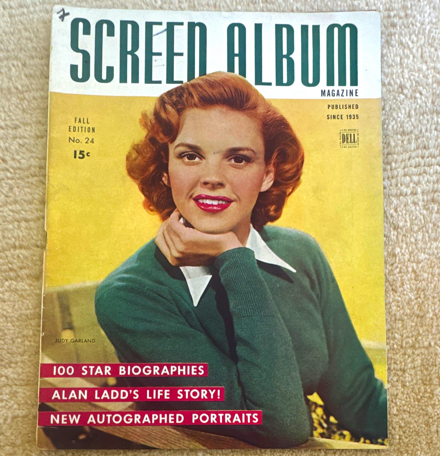 Dell Screen Album Magazine Fall 1948 Issue 24 15¢ Illustrated Movie Star Photo