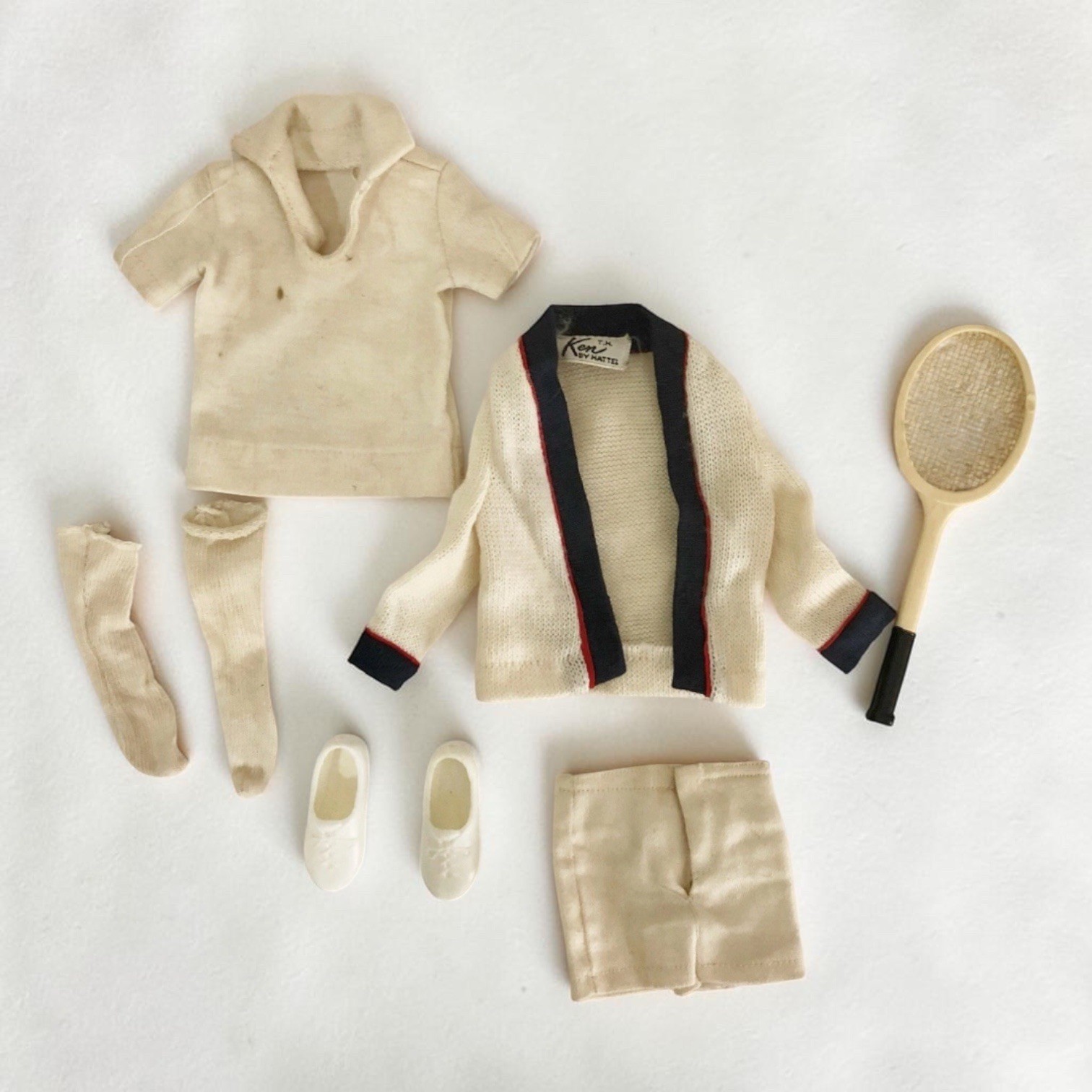 Vintage 1961 Ken Doll #790 Time for Tennis Outfit Near Complete Mattel Vintage 1961 Ken Doll #790 Time for Tennis Outfit Near Complete Mattel