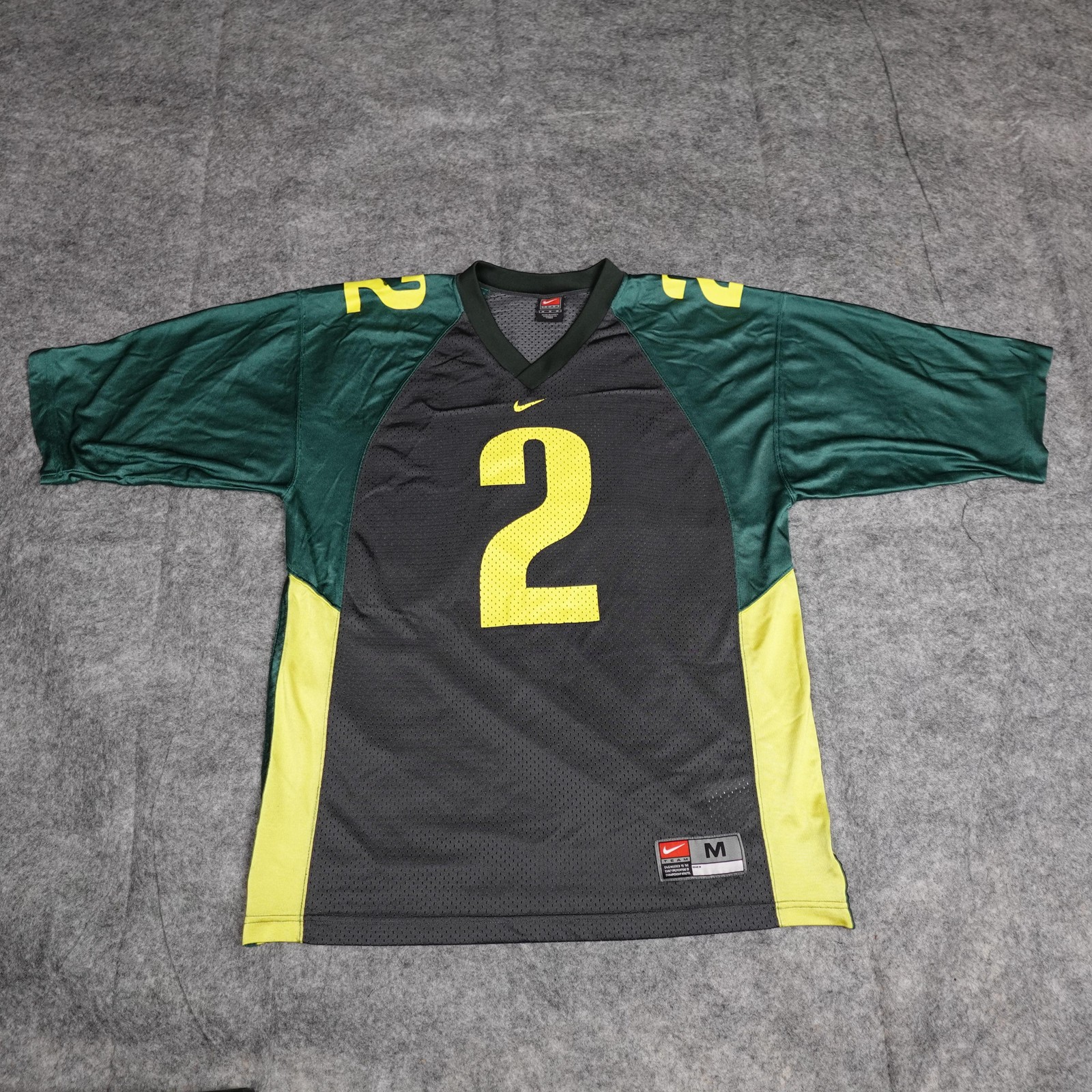 Vintage Oregon Ducks Jersey Mens Medium Black Nike Football Onterrio Smith #2