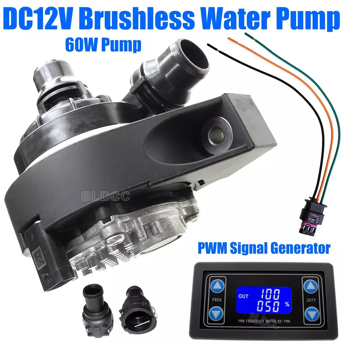 Automotive Brushless Water Pump 12V 60W Circulating W/ Pump PWM Signal Generator