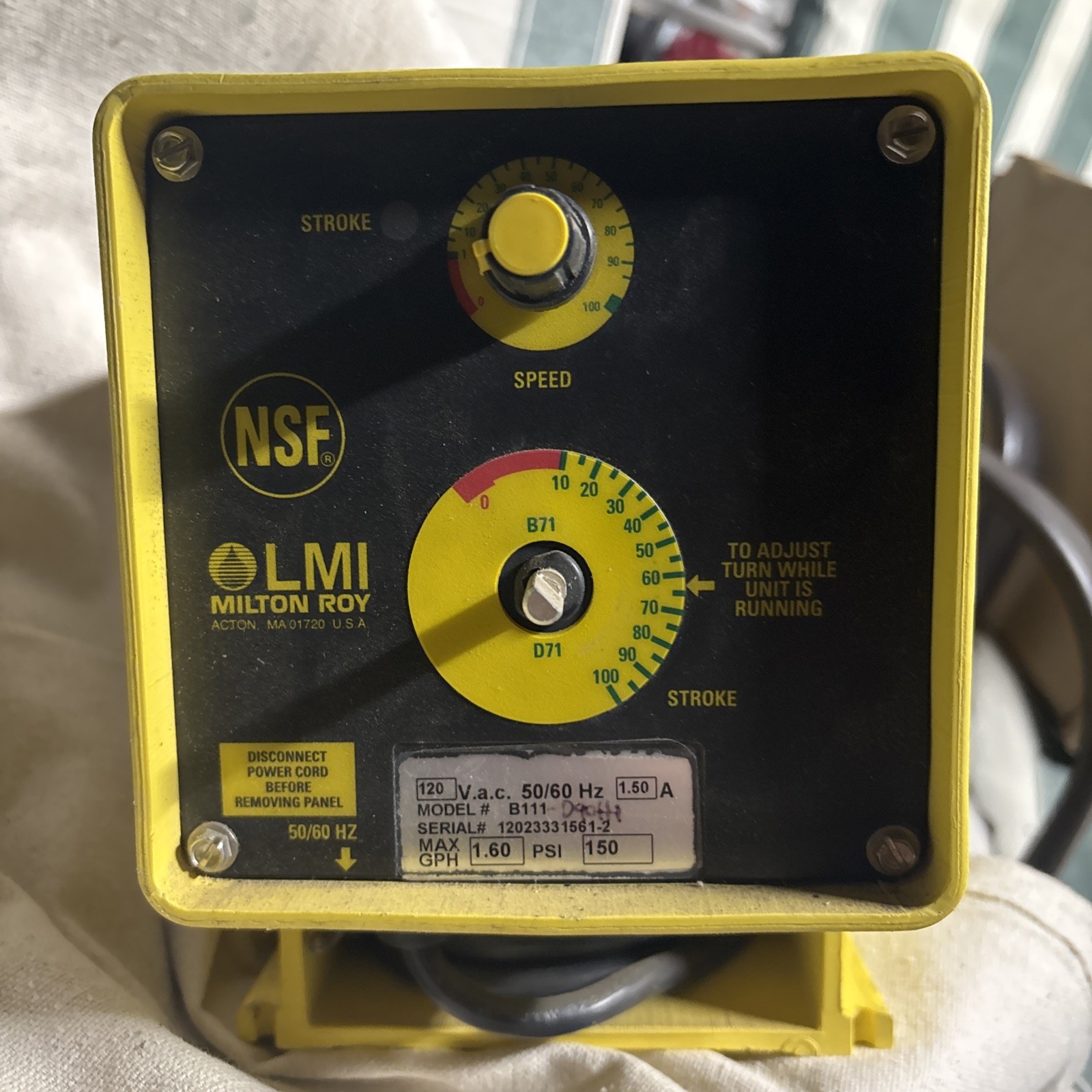 LMI MILTON ROY B111 Electromagnetic Dosing Pump