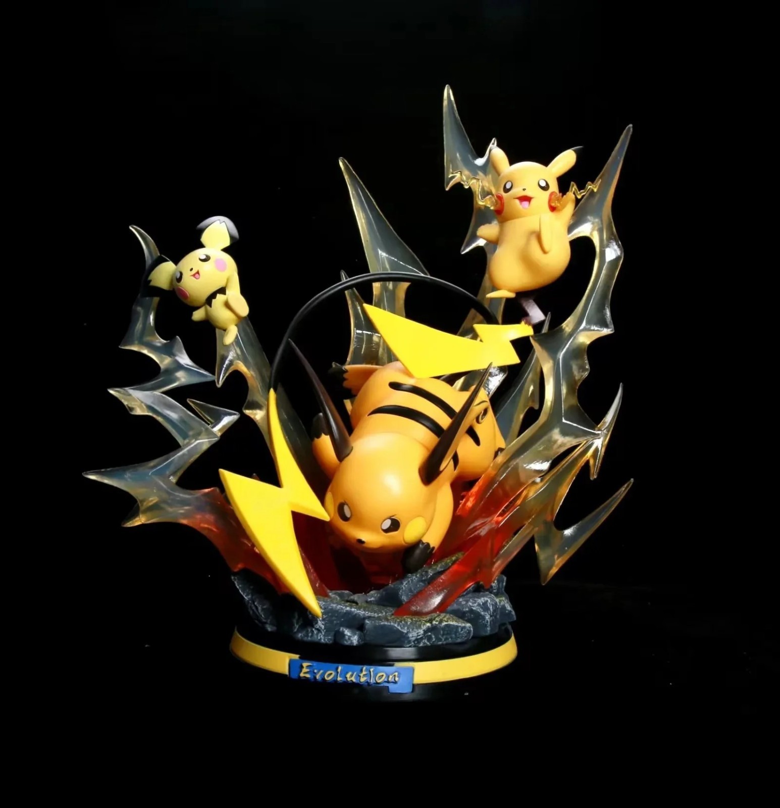 Pokemon Action Figure 45cm Pikachu Pichu Raichu Evolution Anime Game Toys Gift ✨