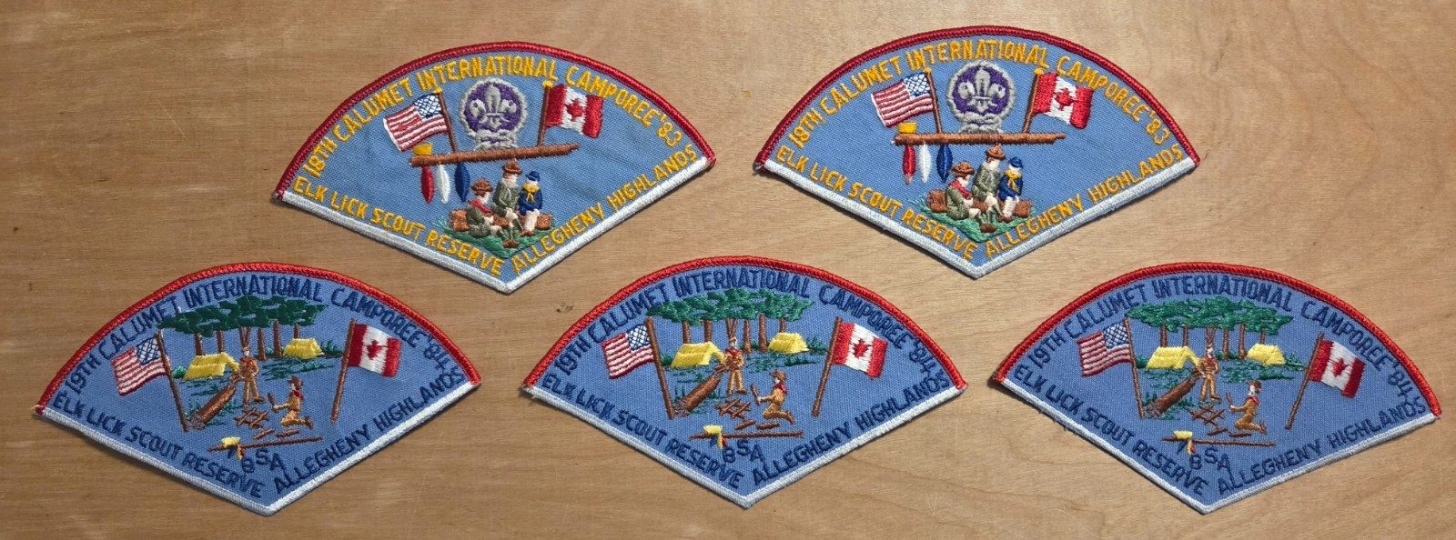 BSA 18th & 19th Calumet International 1984 Allegheny Highlands Council Patches