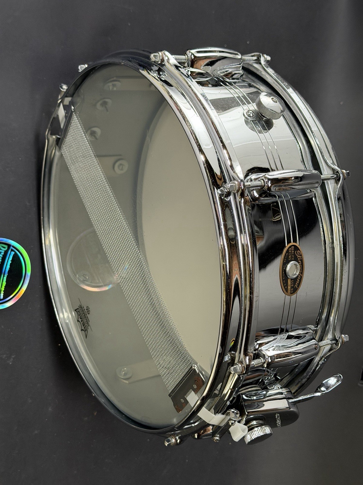 Slingerland 10 Lug Gold Badge Chrome Over Brass