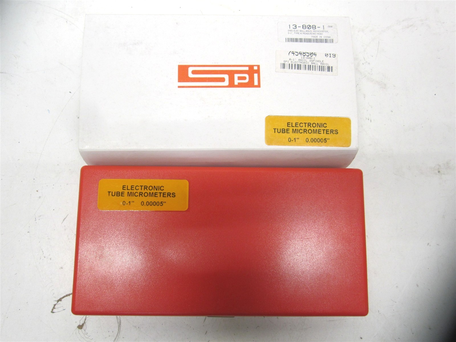 SPI (13-808-1) 0-1 x .00005 Ball Anvil Electronic Digital Tube Micrometer 