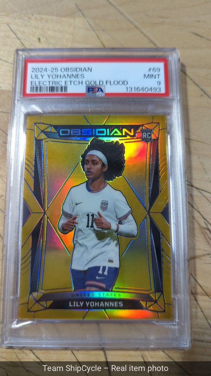 Lily Yohannes 202425 Panini Obsidian 69 Gold Flood 10 Rookie RC PSA 9 Po G2U