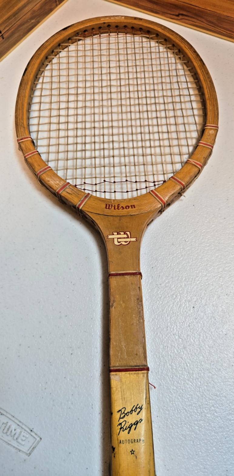 Vintage Wilson Bobby Riggs Autograph Wooden Tennis Racquet Vintage Wilson Bobby Riggs Autograph Wooden Tennis Racquet