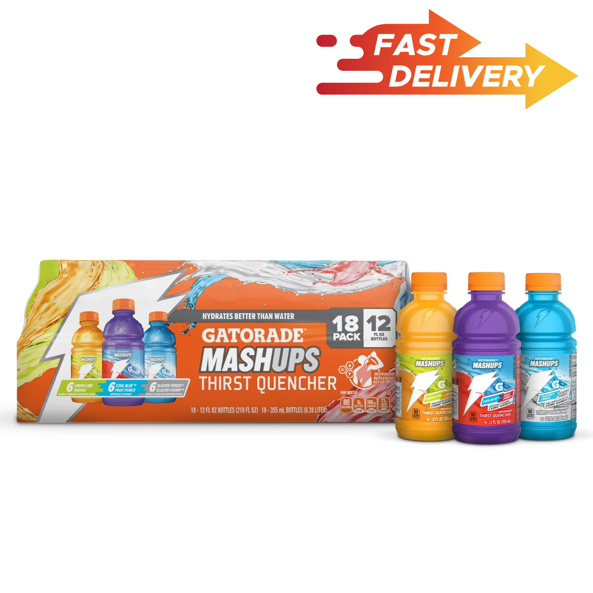 Gatorade Thirst Quencher Mashup Variety Pack Sports Drink, 12 fl oz, 18 Count Gatorade Thirst Quencher Mashup Variety Pack Sports Drink, 12 fl oz, 18 Count