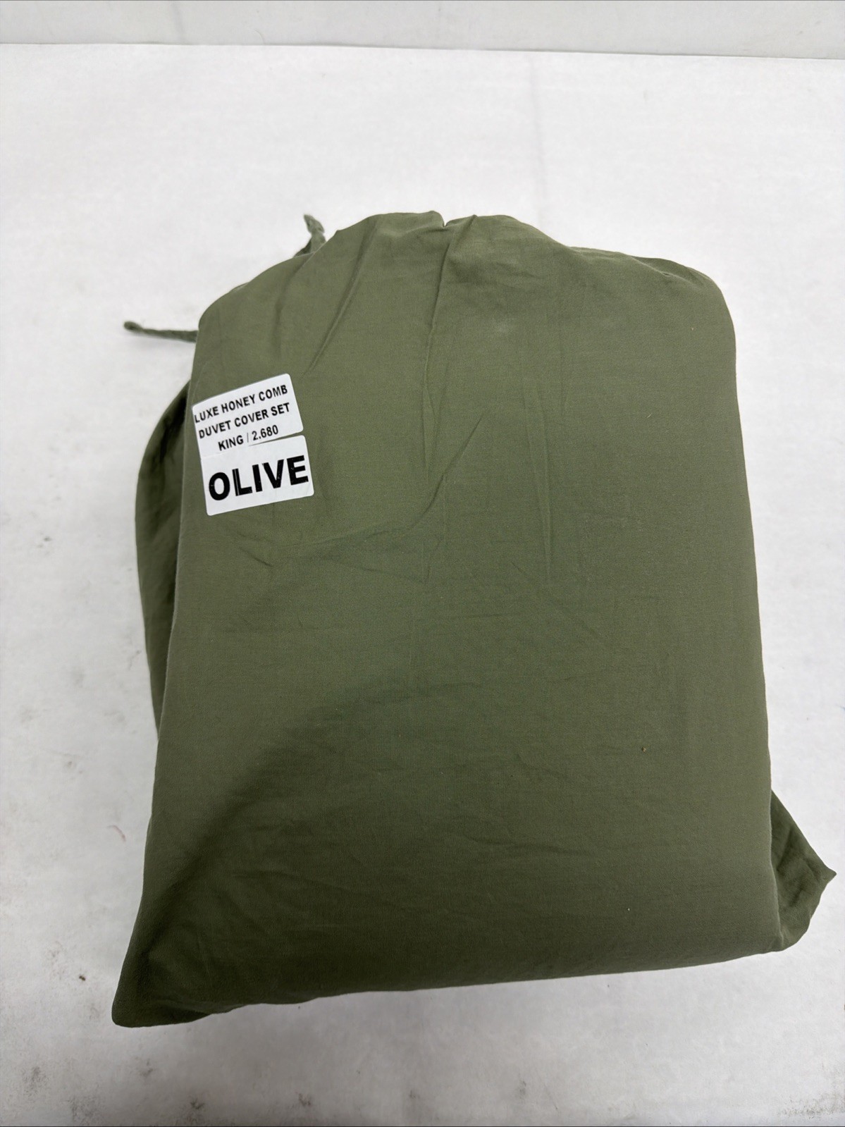 BNWT Quince Organic Luxe Honeycomb Duvet Cover Set OLIVE KING BNWT BNWT Quince Organic Luxe Honeycomb Duvet Cover Set OLIVE KING BNWT