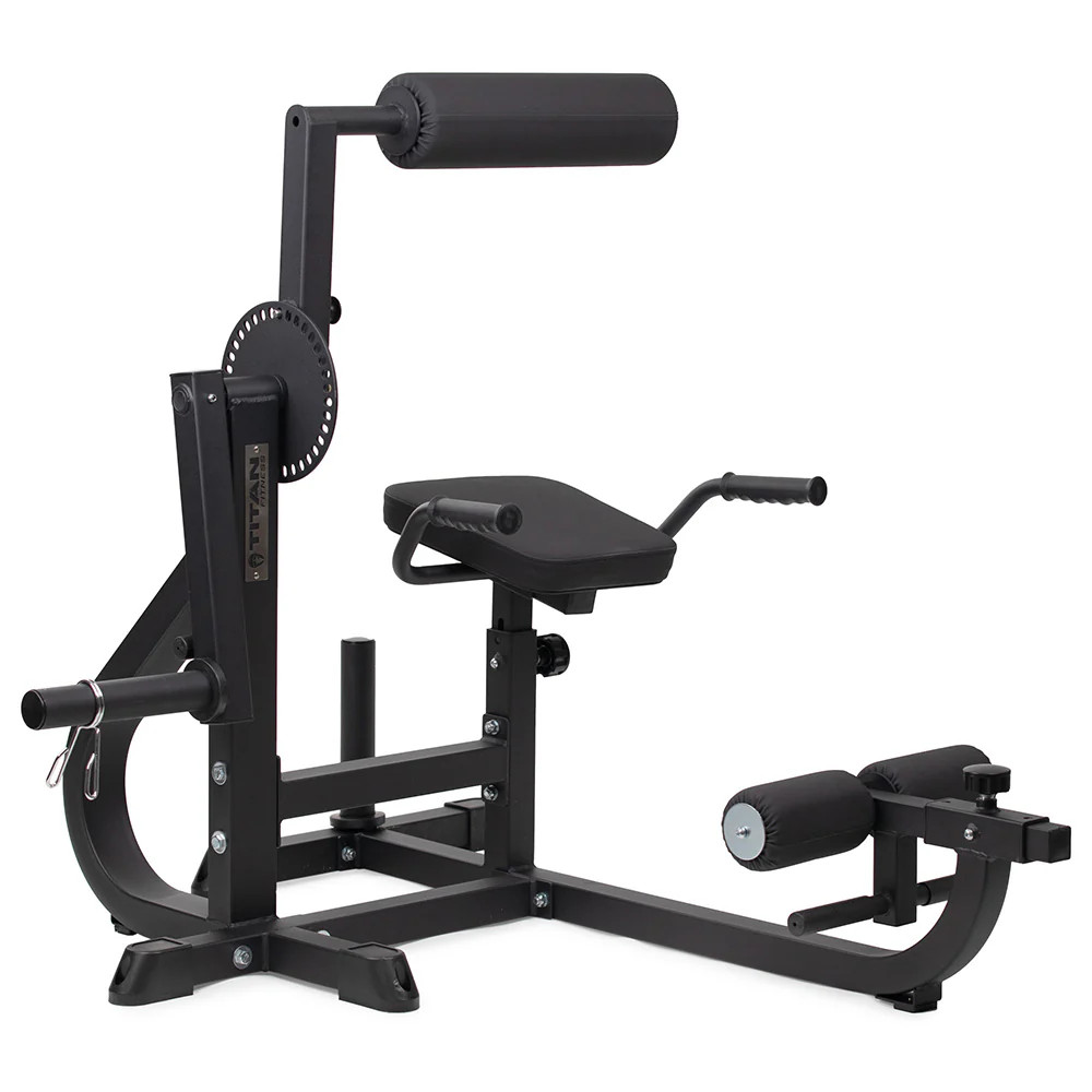 Titan Fitness Seated Ab/Back Extension Machine, 220 LB Plate-Loaded Capacity