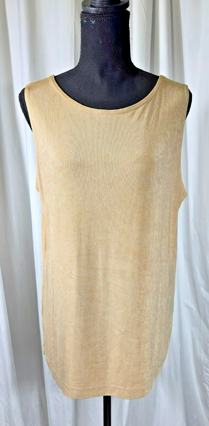 Chicos Travelers tan pullon top size 2 or large Chicos Travelers tan pullon top size 2 or large