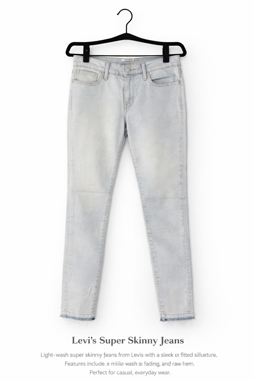 Levi’s 710 Super Skinny jeans in a light wash