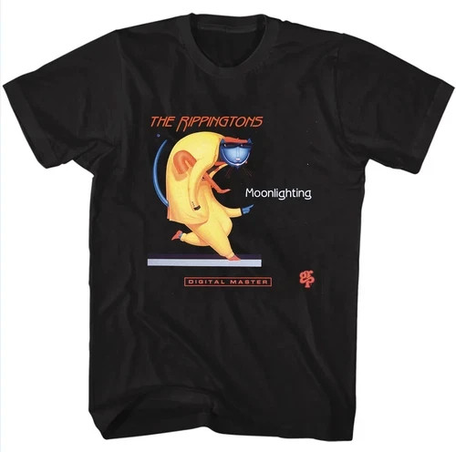 Smooth Jazz Moonlight Music Graphic T-Shirt Vintage Style SIZE S-5XL