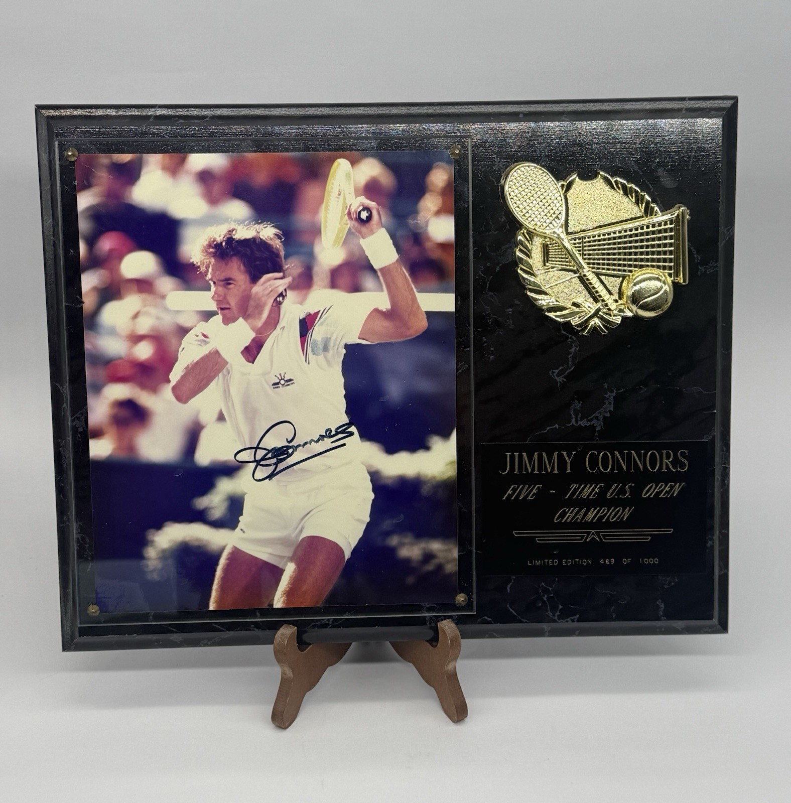 Jimmy Connors Autographed Framed Picture Plaque