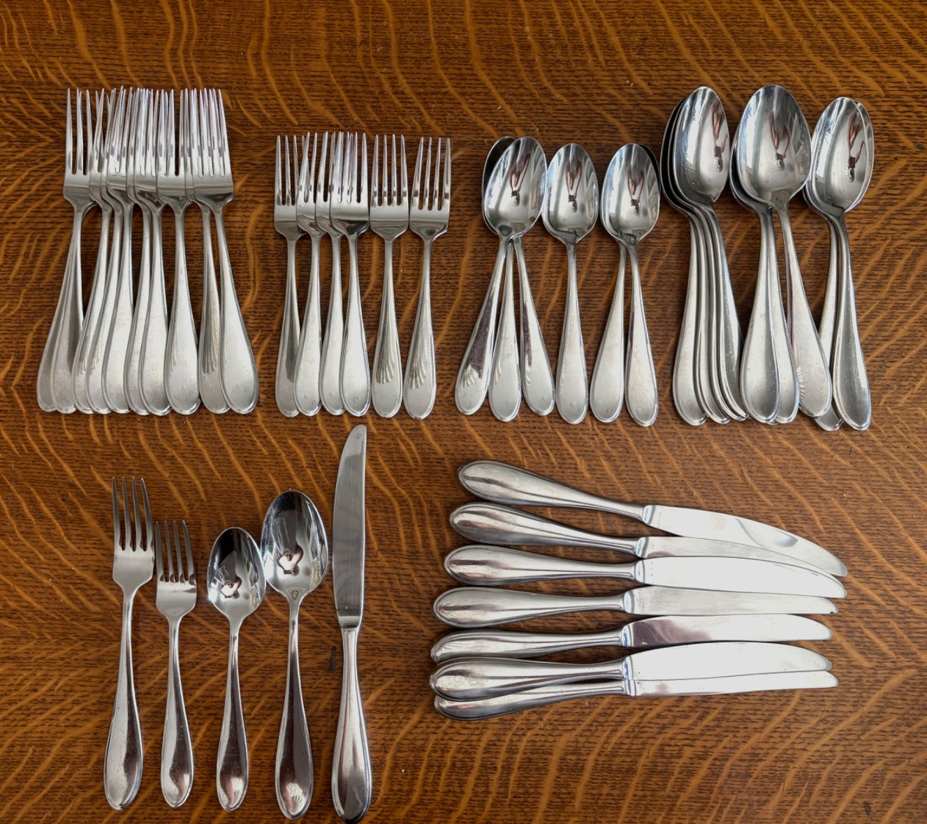 4 YAMAZAKI AUSTEN HARMONY PATTERN GLOSSY DINNER FORKS STAINLESS FLATWARE 4 YAMAZAKI AUSTEN HARMONY PATTERN GLOSSY DINNER FORKS STAINLESS FLATWARE