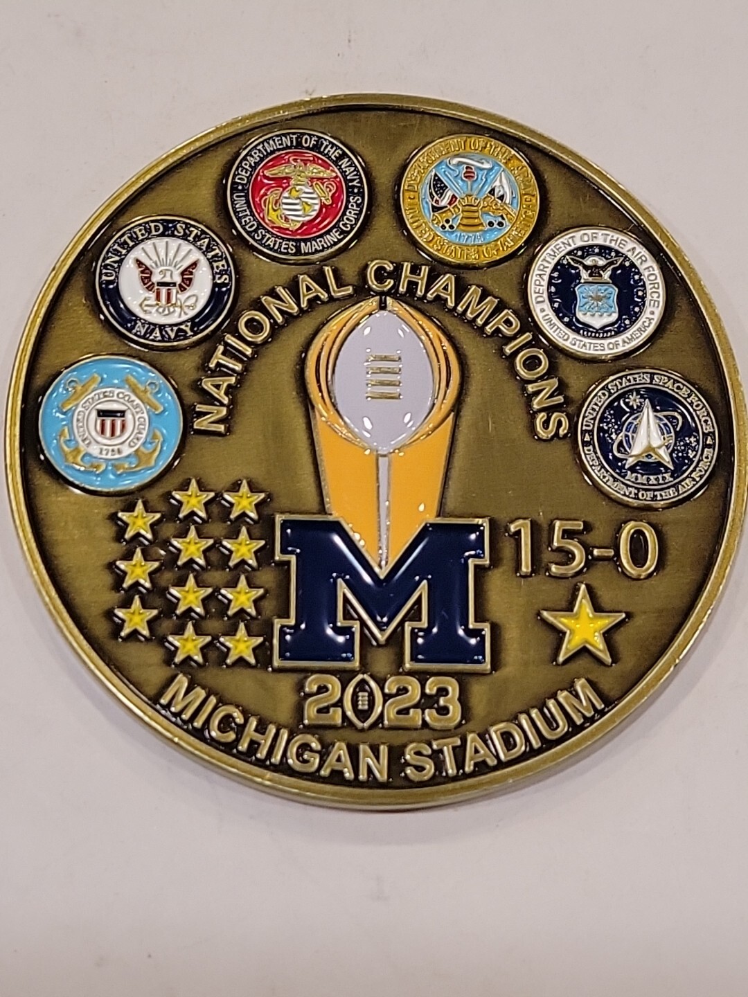 RARE UNIVERSITY OF MICHIGAN VETERAN OF THE GAME COIN 