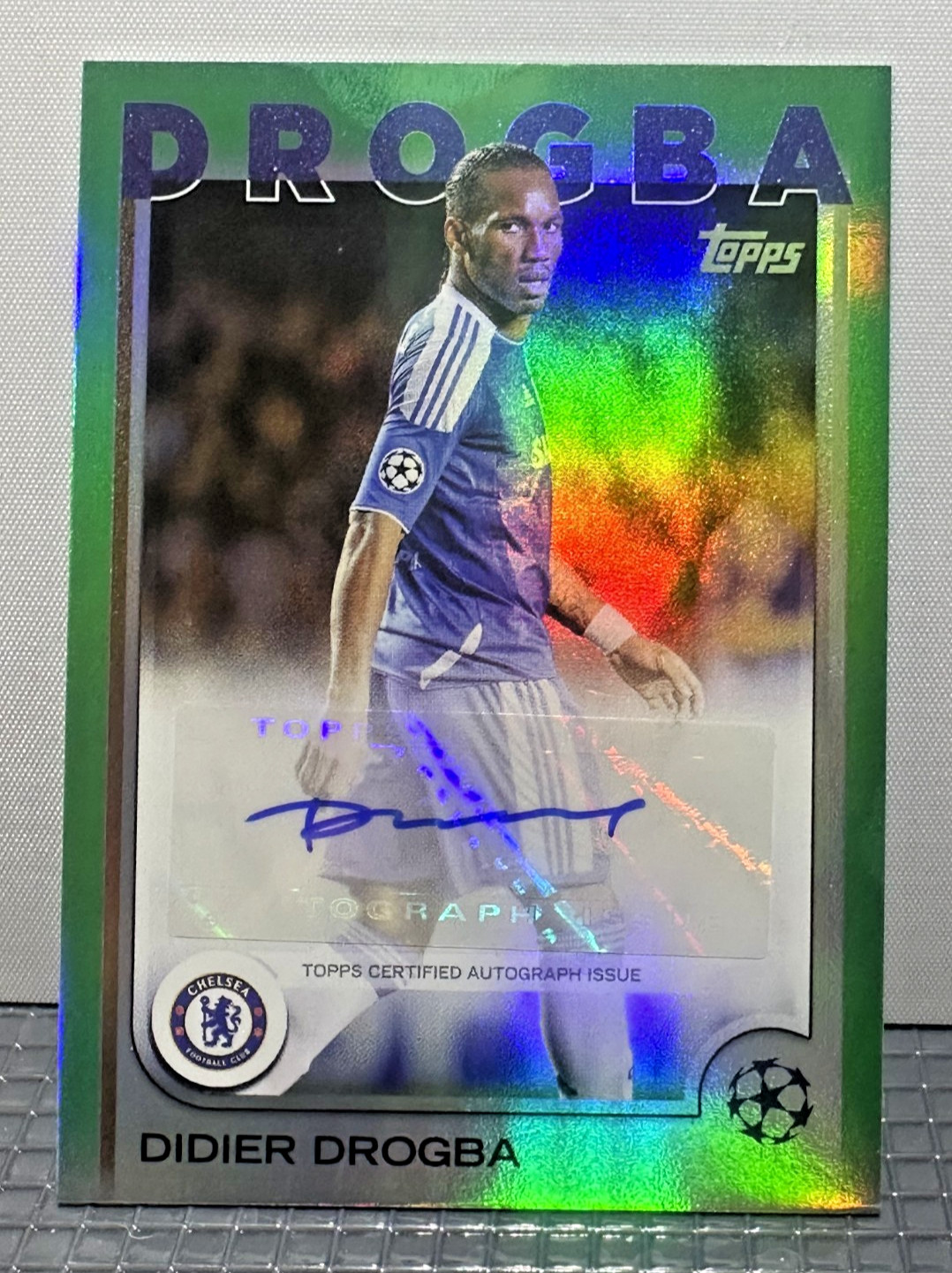 2024-25 Topps UEFA DIDIER DROGBA /99 AUTO Club Competitions Green Foil A-DD 2024-25 Topps UEFA DIDIER DROGBA /99 AUTO Club Competitions Green Foil A-DD