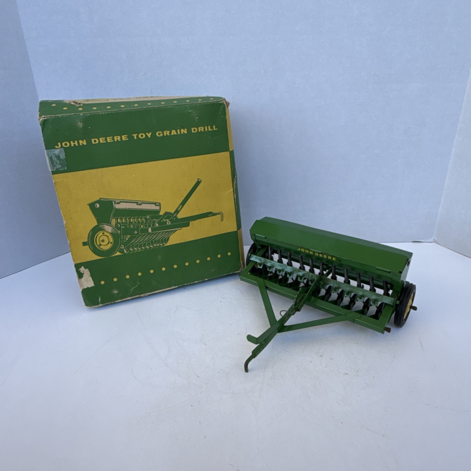 Vintage Eska 1/16 John Deere Grain Drill  w/ box
