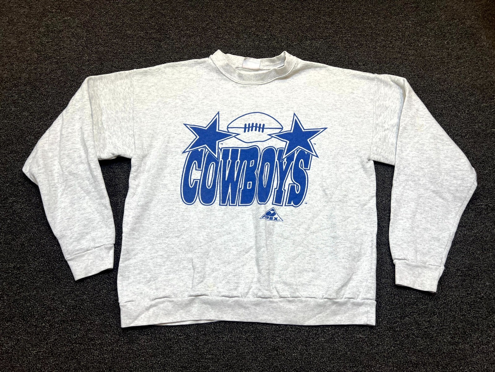 Vintage Dallas Cowboys Sweatshirt Mens Heather Gray Apex One Football NFL Retro Vintage Dallas Cowboys Sweatshirt Mens Heather Gray Apex One Football NFL Retro