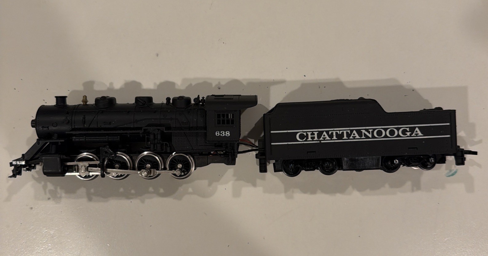 Vintage Tyco HO Chattanooga #638 Locomotive Engine Train and Tender