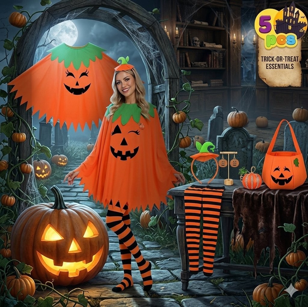NatuBeau 6 PCS Halloween Costume Set for Women Adult, Perfect for Halloween |...