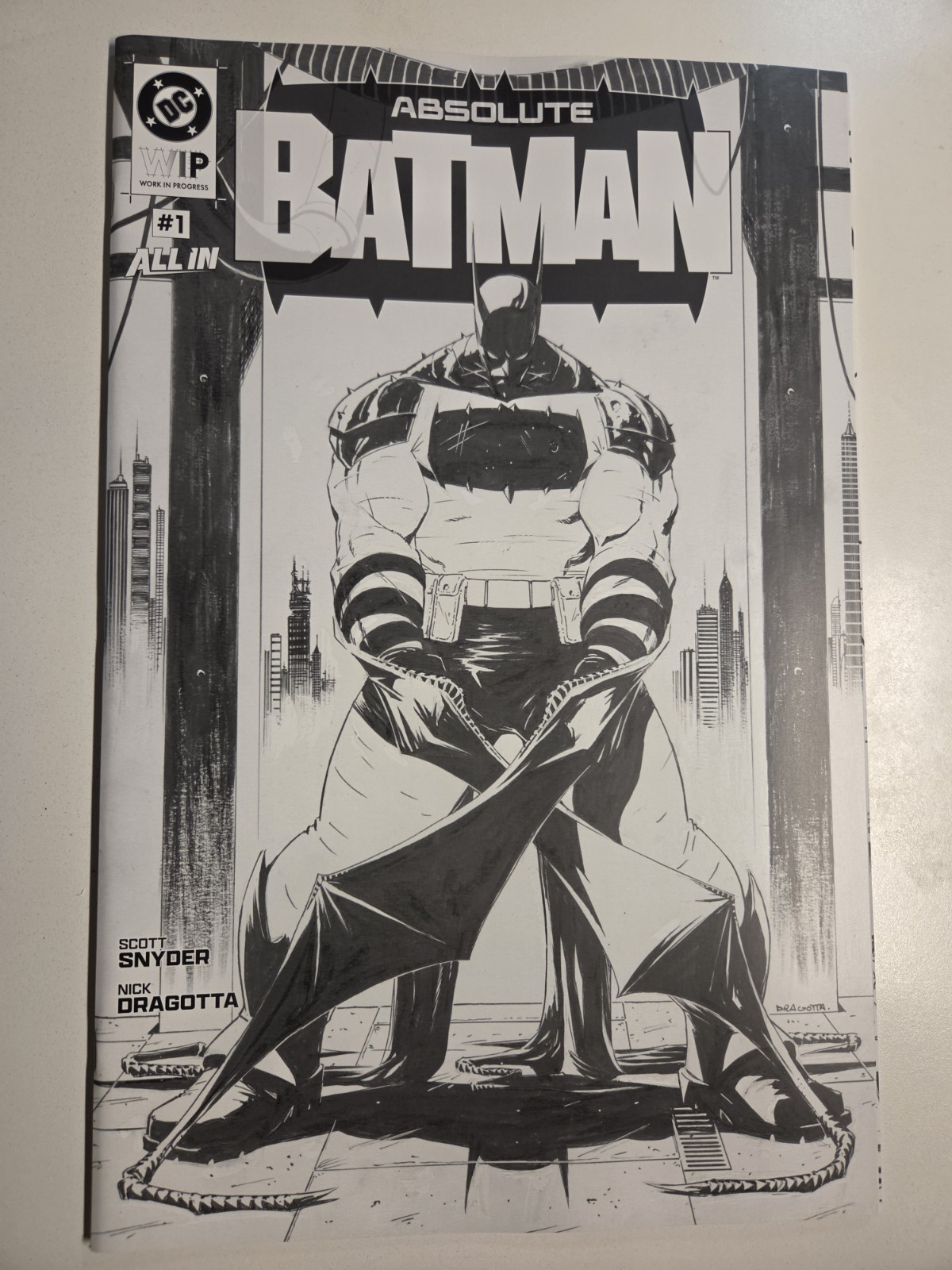 Absolute Batman #1 WIP Work In Progress 2025 DC Comics 9.4 Near Mint