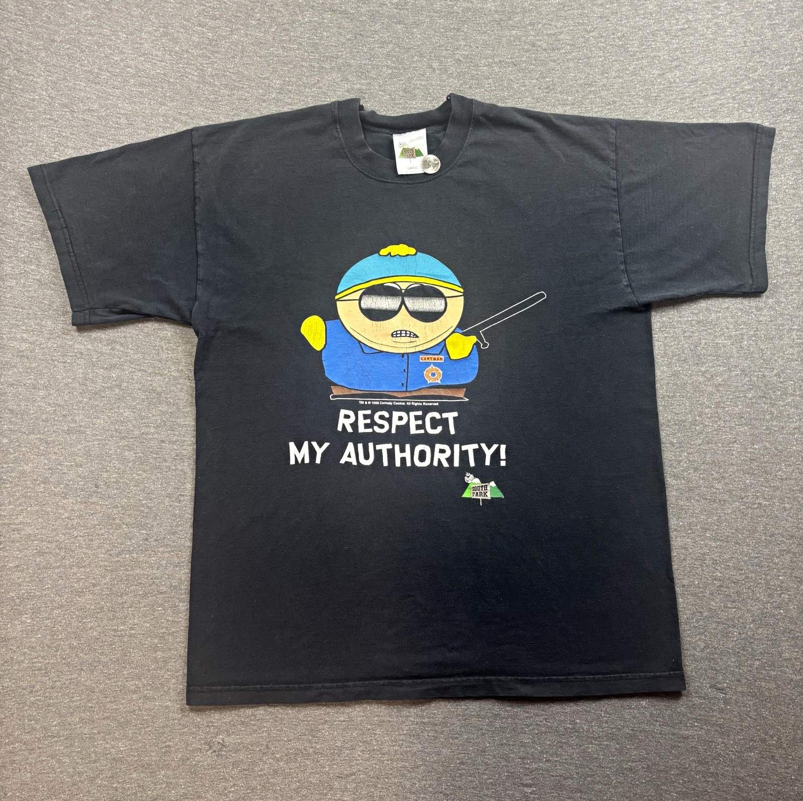 Vintage 1999 South Park Cartman “Respect My Authority” T-Shirt – Large