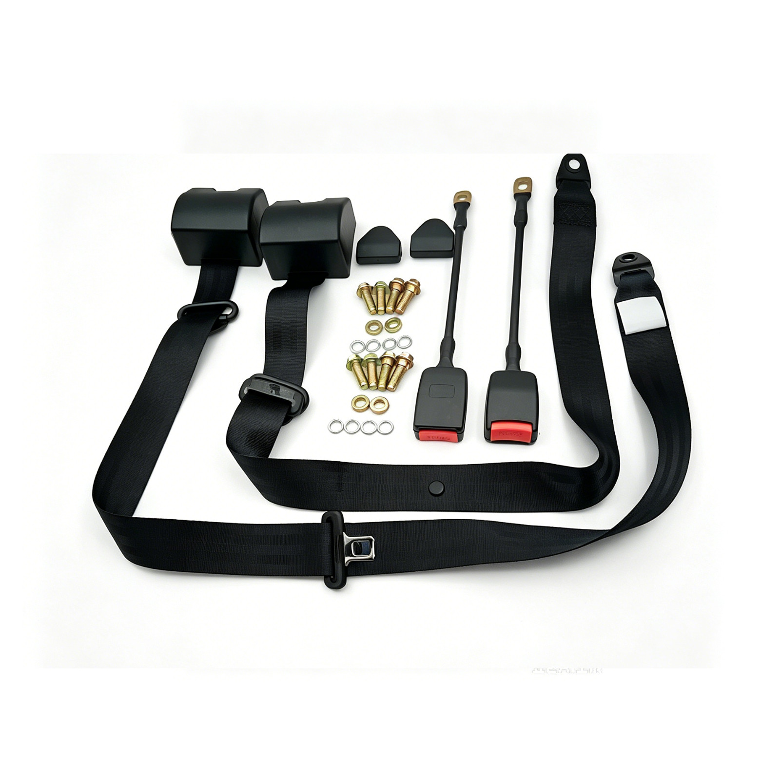 2Pc Front 3 Point Seat Belt Replacement Kit for 1993-2005 Fiat