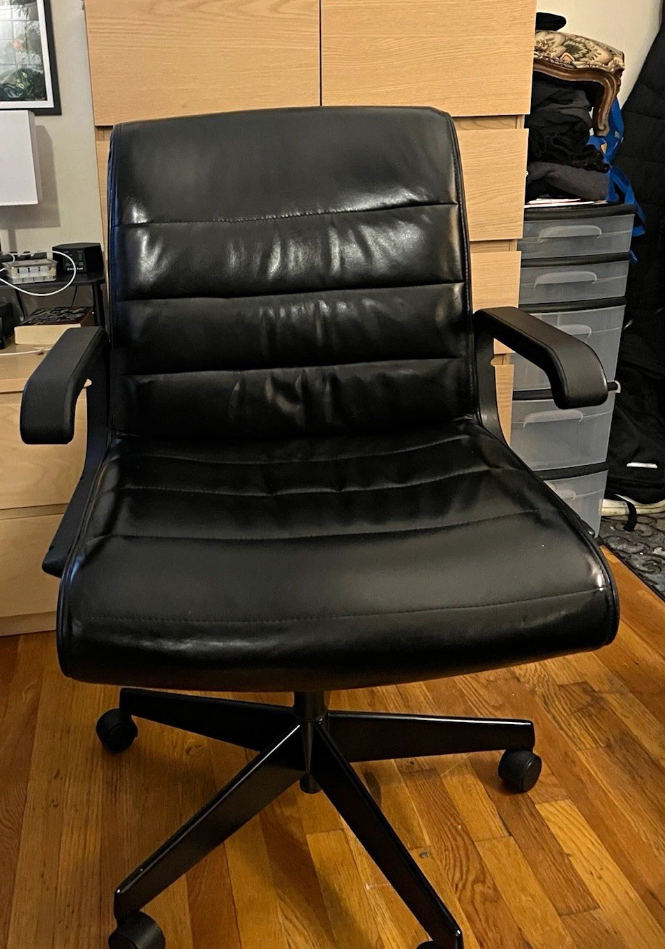 Richard Sapper for Knoll Office Chair Black Leather Vintage Modern