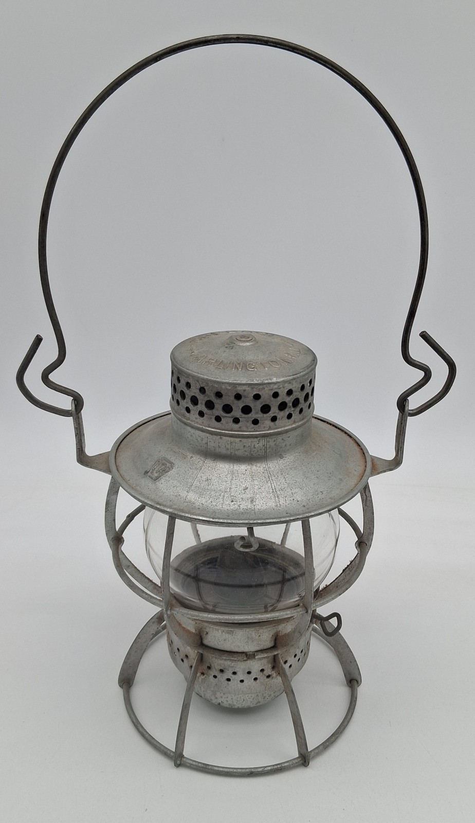 Dressel Arlington NJ PRR Railroad Lantern Clear Glass Globe Train Lamp Vintage Dressel Arlington NJ PRR Railroad Lantern Clear Glass Globe Train Lamp Vintage