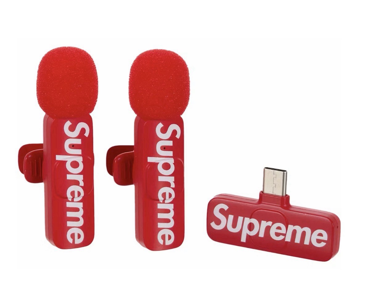 Supreme Mini Mics Set of 2 FW26 Red Microphone Accessory