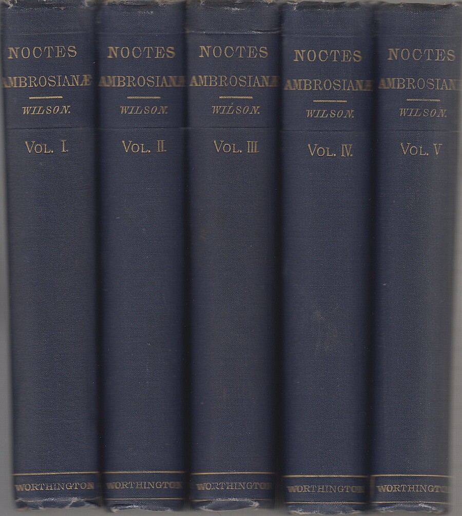 1863 Noctes Ambrosianae 5 volumes John Wilson with engravings