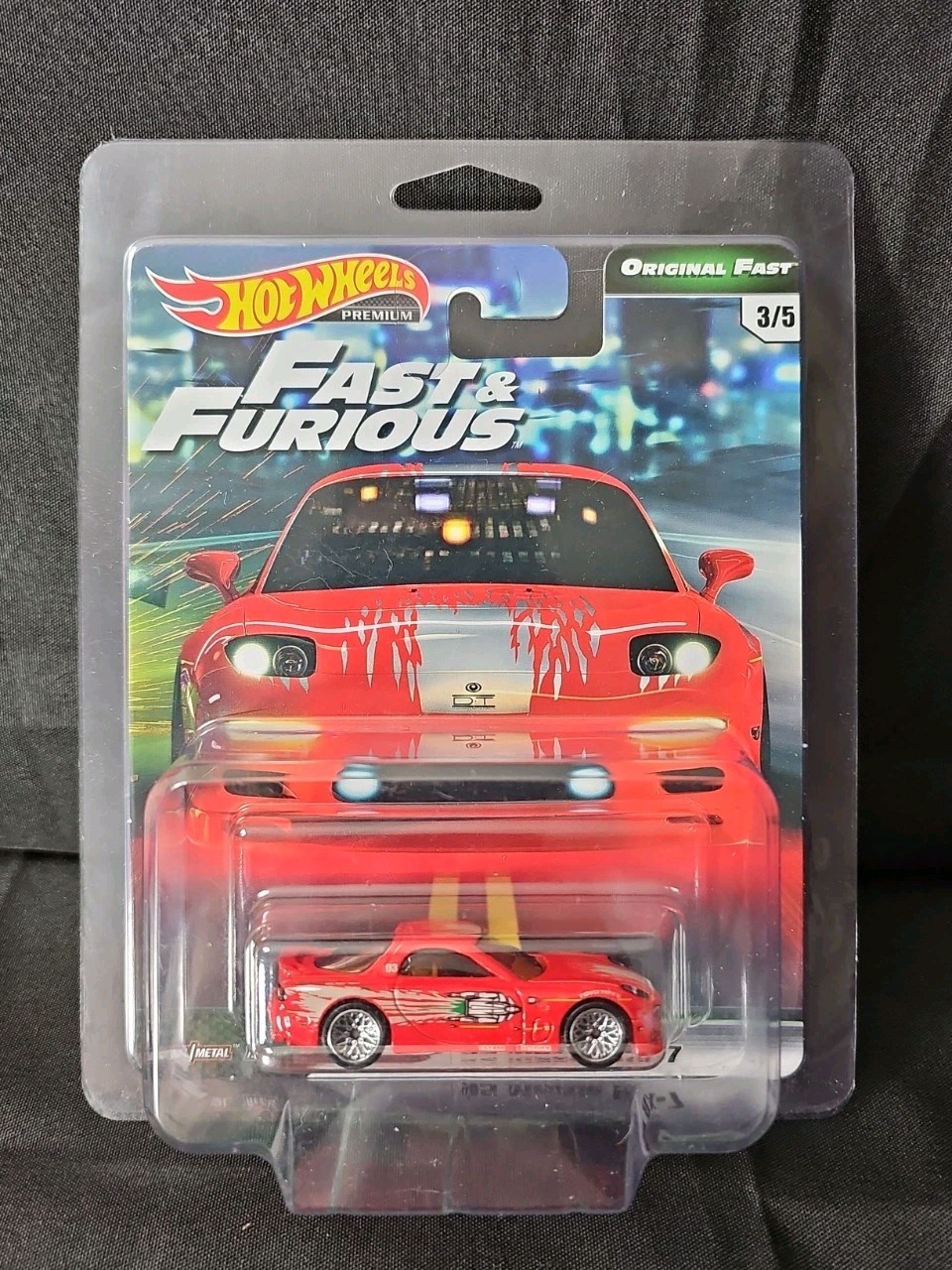 2018 HOT WHEELS PREMIUM ORIGINAL FAST \'95 MAZDA RX7 Ships In PROTECTOR