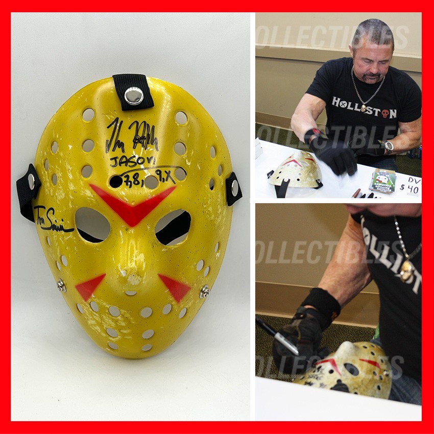 KANE HODDER & TOM SAVINI Signed JASON MASK Friday the 13th - COA and PICTURE