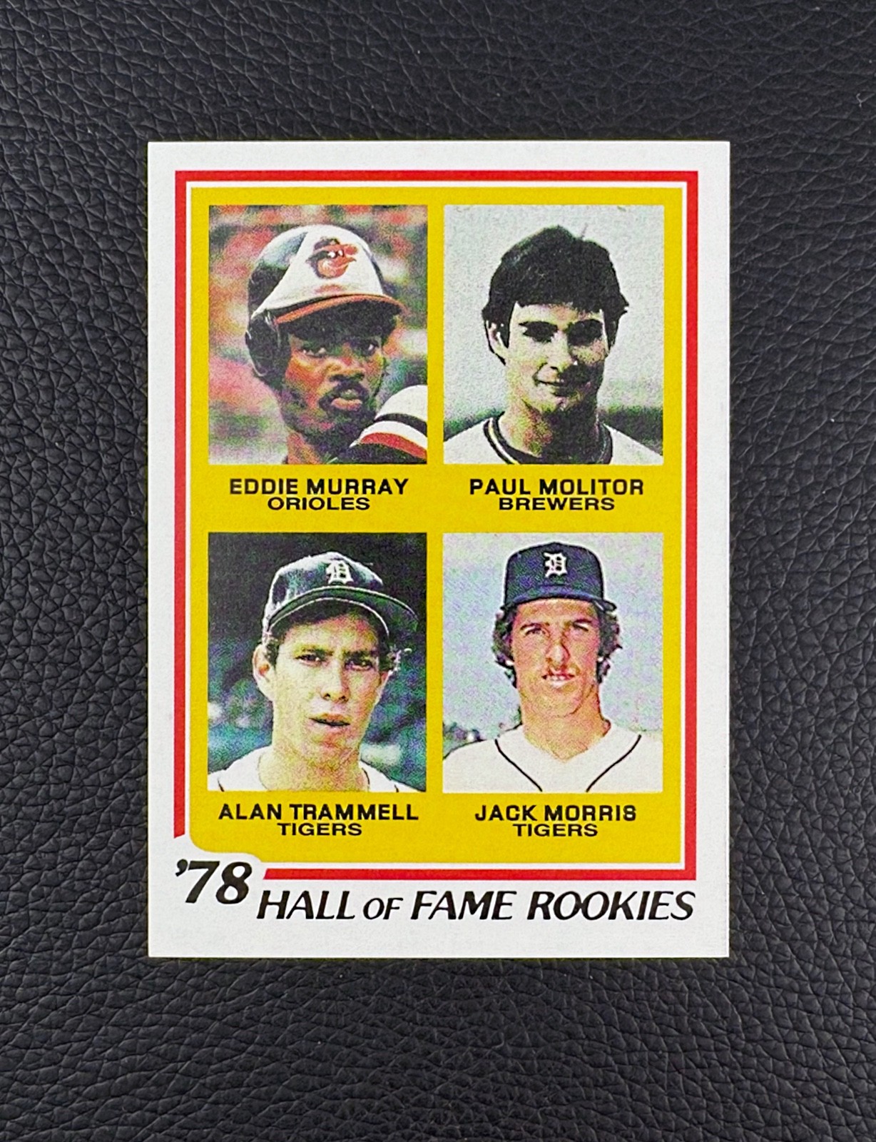 1978 Rookie HOF Paul Molitor, Alan Trammell, Eddie Murray, Jack Morris ART CARD