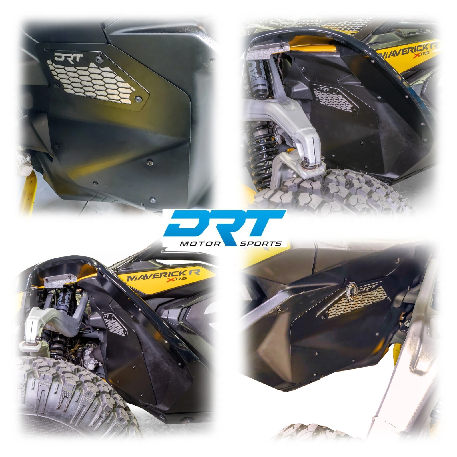 DRT CAN AM MAVERICK R X / XRS 24+ Aluminum Front Inner Fender Rock Guards