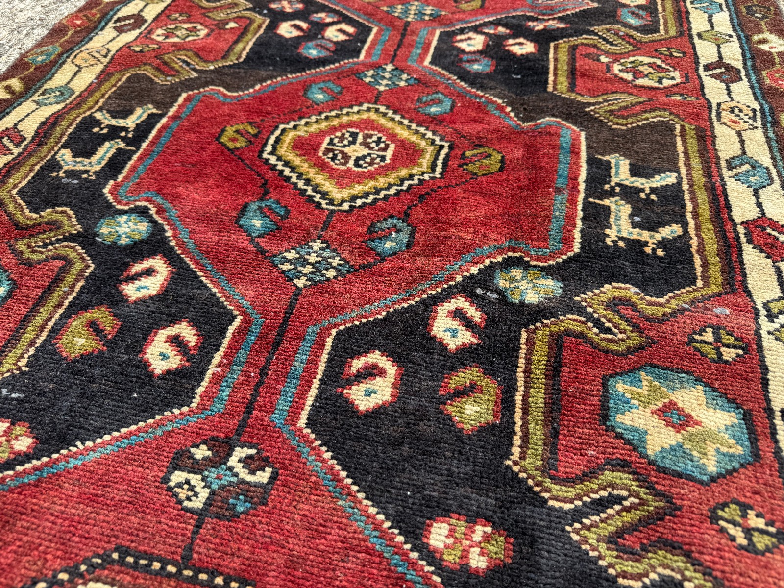 3x9 VINTAGE RUNNER RUG handwoven ANTIQUE ORIENTAL handmade kazak heriz 3x8 3x10 3x9 VINTAGE RUNNER RUG handwoven ANTIQUE ORIENTAL handmade kazak heriz 3x8 3x10