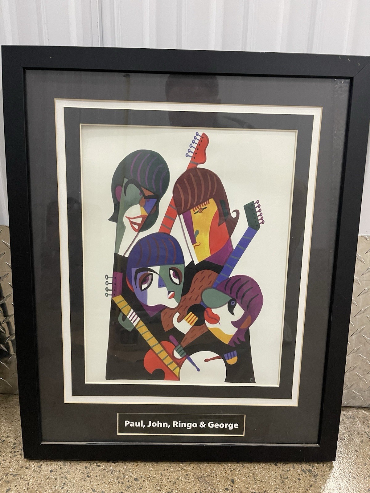 David Cowles The Beatles “Paul, John, Ringo & George” Framed Art Print