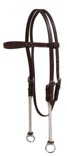 Showman Oiled Harness Leather Browband Gag Headstall Showman Oiled Harness Leather Browband Gag Headstall