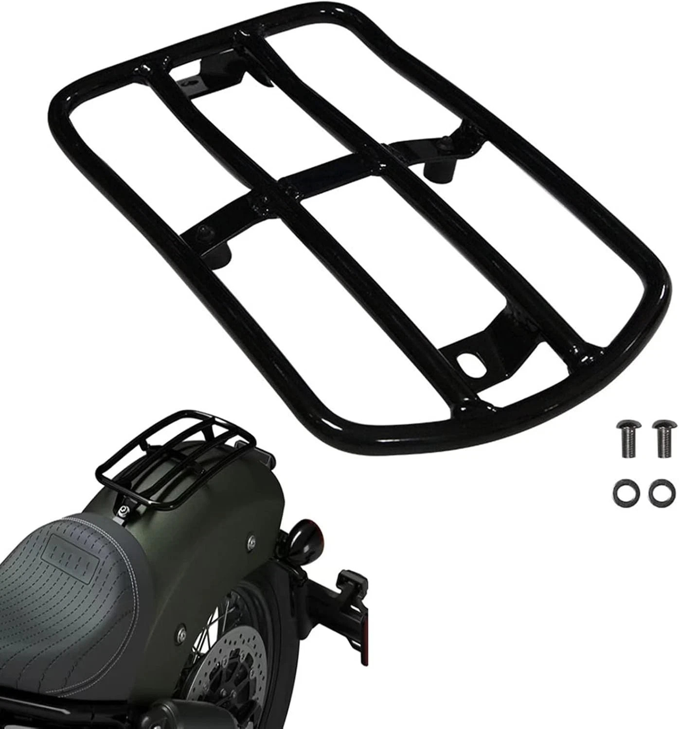 Motorcycle Luggage Rack for 2022–2024 Indian Chief Dark Horse, Rear Cargo Tail