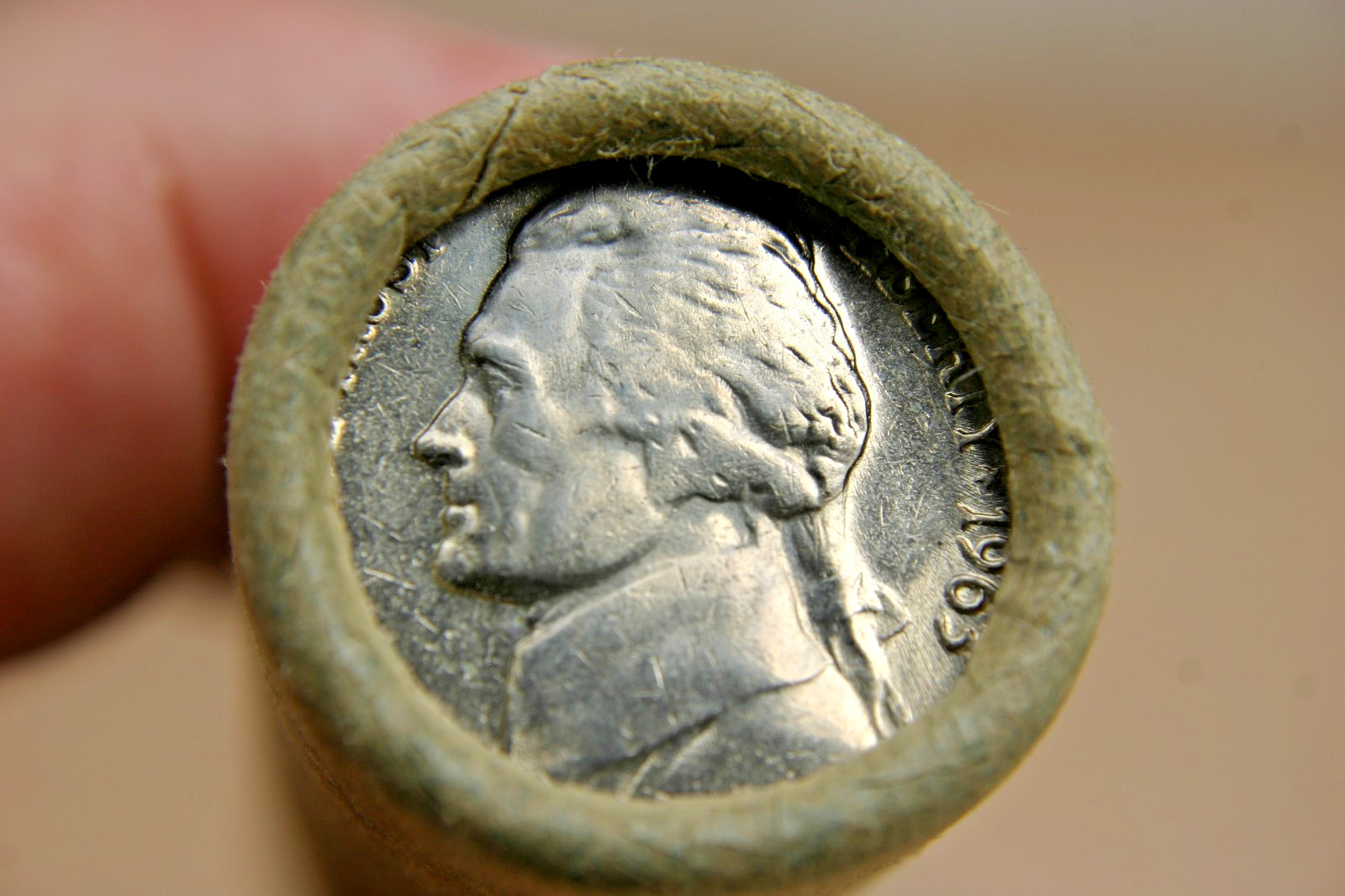 1963 D JEFFERSON NICKEL ORIGINAL BANK WRAP ROLL Bowser OBW 5 CENTS UNC ROLL