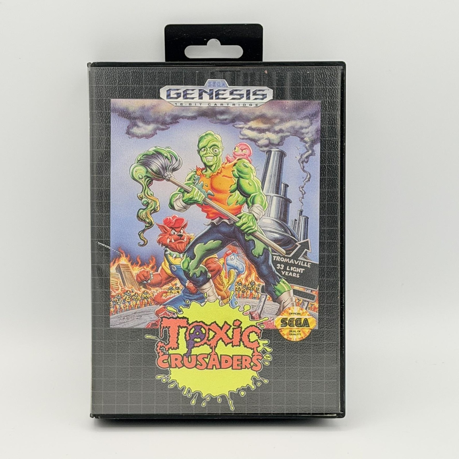 Vintage Toxic Crusaders Sega Genesis Case Manual Only 1992 Sega USA NTSC-U/C